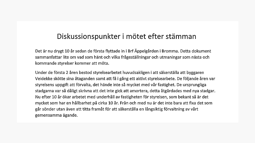 Diskussionspunkter